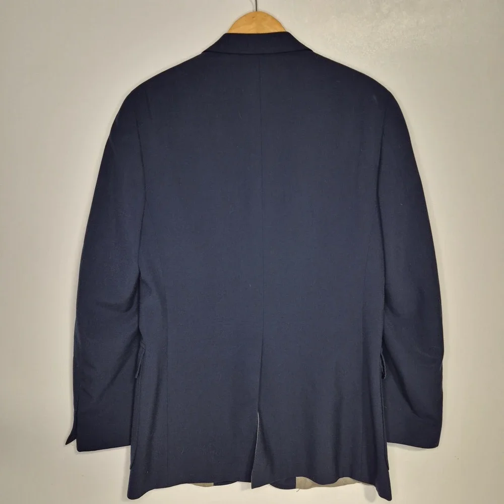 Polo University Club Ralph Lauren Blazer Mens 36 Navy Blue Ivy Gold Button Vtg